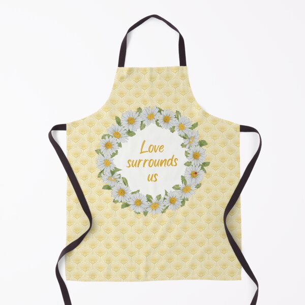 Item preview, Daisy Circle with quote-Love Surrounds Us- Watercolor Illustration designed and sold by GabrielleStudio.