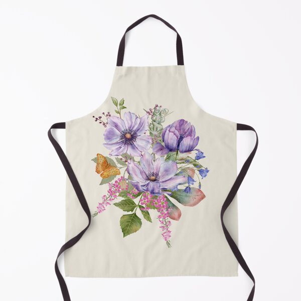 Item preview, Joyful Watercolor Anemones & Butterfly Bouquet designed and sold by GabrielleStudio.