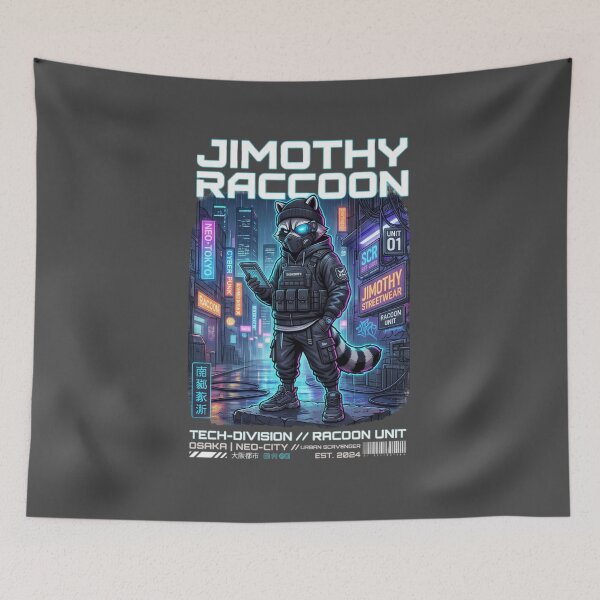 Item preview, Cyber Jimothy Raccoon designed and sold by lokabrand.