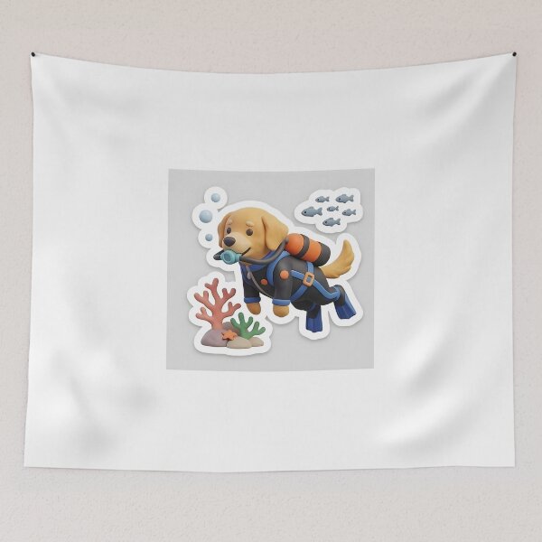 Item preview, diving dog designed and sold by habeeb66shop.