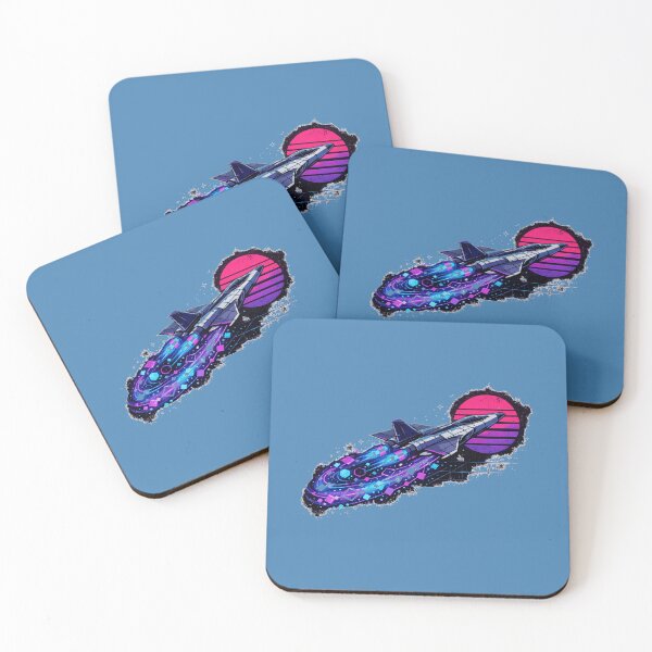 Item preview, Neon Retro Anime Spaceship Warp Trail designed and sold by KungPowUnicorn.