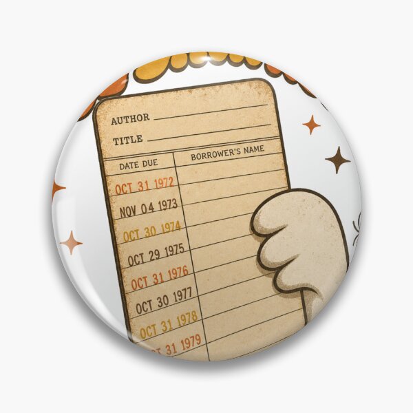 Item preview, Due Back Never Retro Spirit with library card designed and sold by BoosterShop.