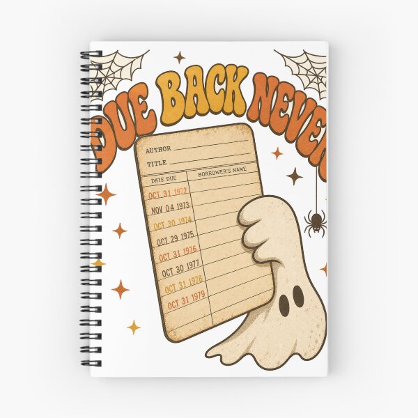Item preview, Due Back Never Retro Spirit with library card designed and sold by BoosterShop.