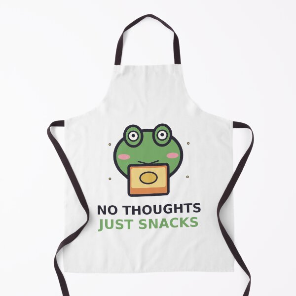 Item preview, No Thoughts Just Snacks — Cute Frog Snack Design, Funny Gift For Food Lovers designed and sold by QuirkyCartel.