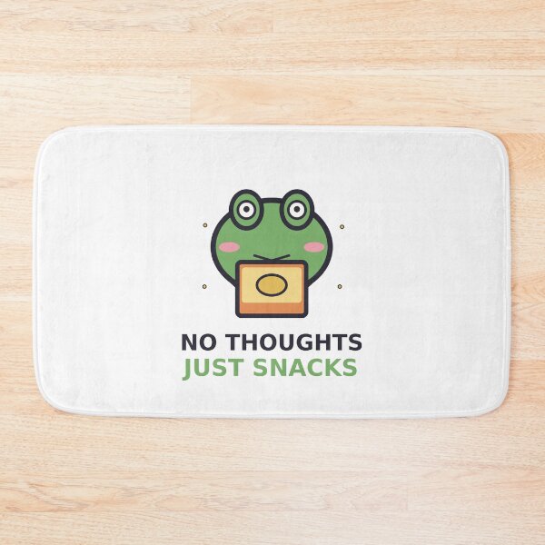 Item preview, No Thoughts Just Snacks — Cute Frog Snack Design, Funny Gift For Food Lovers designed and sold by QuirkyCartel.