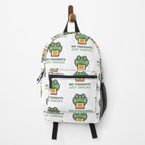 Item preview, No Thoughts Just Snacks — Cute Frog Snack Design, Funny Gift For Food Lovers designed and sold by QuirkyCartel.