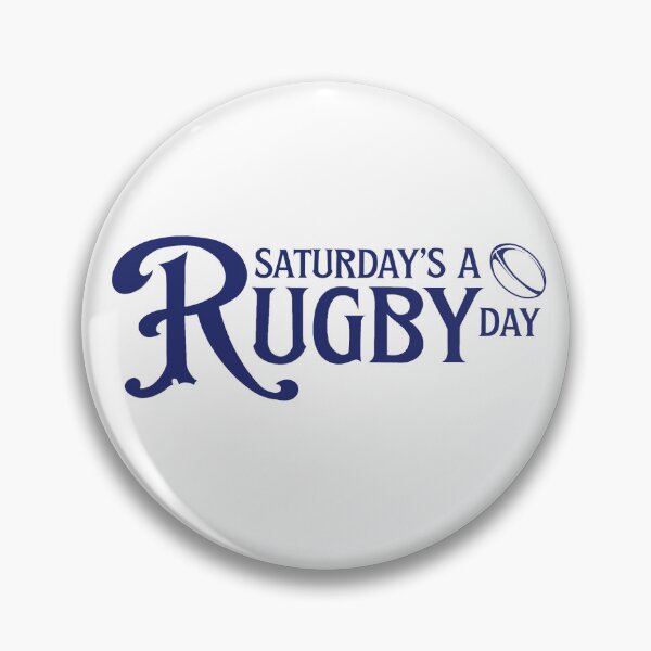 Item preview, Saturday’s A Rugby Day | Rugby Ball In Blue designed and sold by Aioli’s Attic.