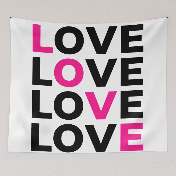 Item preview, Modern Pink Love Typography – Minimalist Valentine Design designed and sold by LittleGinnyArt.