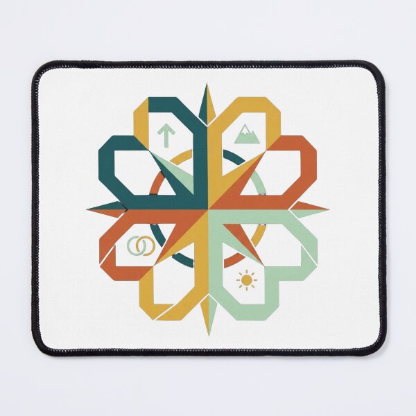 Item preview, Retro Geometric Compass & Wilderness Emblem designed and sold by Dzblack.