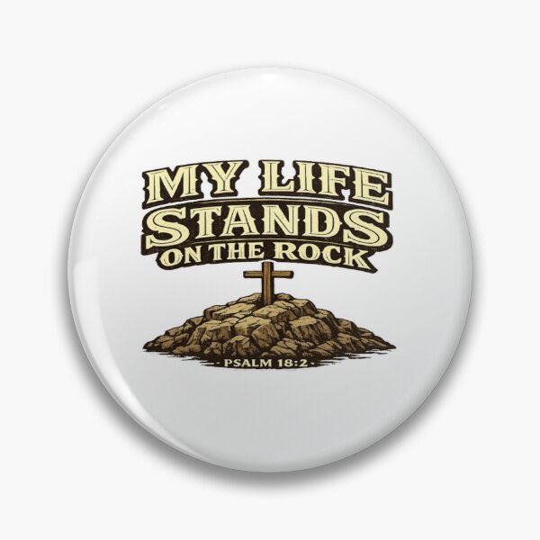 Item preview, Rock‑Solid Faith: Psalm 18:2 Christian Inspirational Design designed and sold by graceformen.