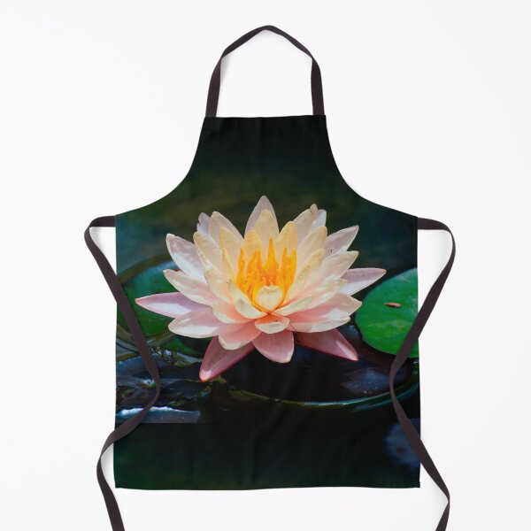 Item preview, Peach Water Lily on a Quiet Pond designed and sold by Jomsunshine.