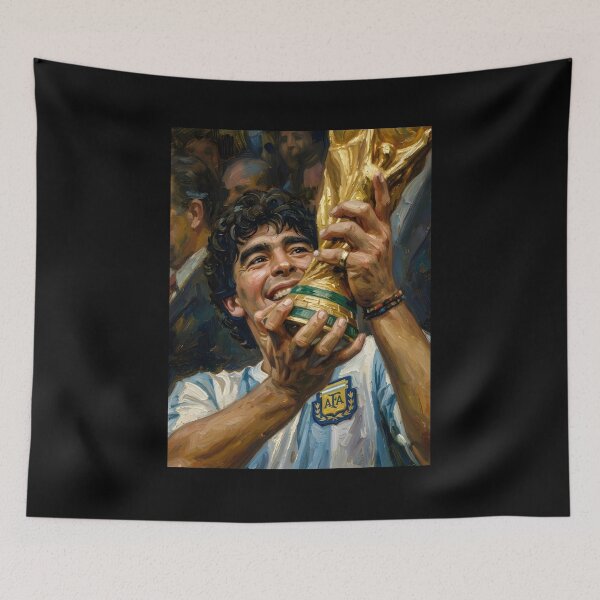 Item preview, Diego Maradona Oil Painting designed and sold by maretsad.