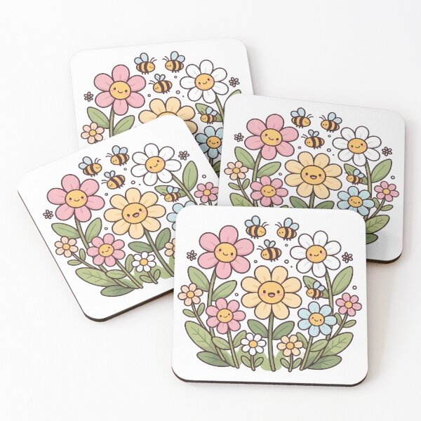 Item preview, Kawaii Pollinator Garden Wildflowers designed and sold by StickerinoShop.