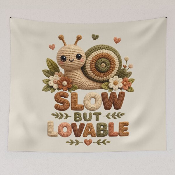 Item preview, Slow But Lovable Cute Crochet Snail Funny Garden Animal Gift designed and sold by Panom Suavichien.