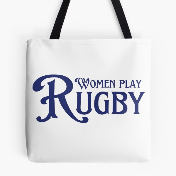 Item preview, Women Play Rugby | Bold Blue Typography designed and sold by Aioli’s Attic.
