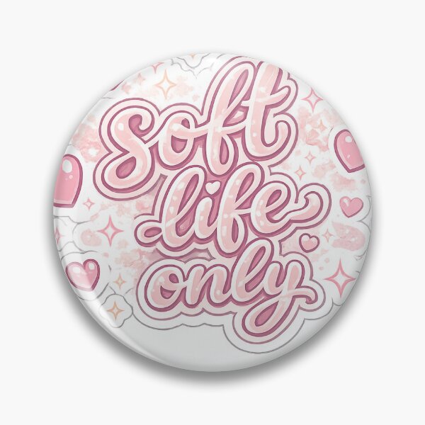 Item preview, Soft Life Only Pink Quote Sticker designed and sold by Chinnibujji.