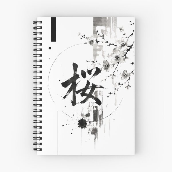 Item preview, Modern Sakura Kanji Sumi-e Ink Art designed and sold by SUMIBOKU.