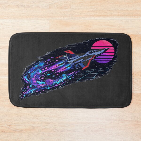 Item preview, Synthwave Vintage Anime Spaceship Warp Trail designed and sold by KungPowUnicorn.