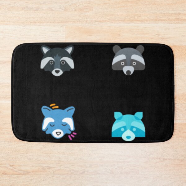 Item preview, Cute Minimalist Raccoon Faces - Geometric Woodland Pattern designed and sold by Yasmine Mohammed.