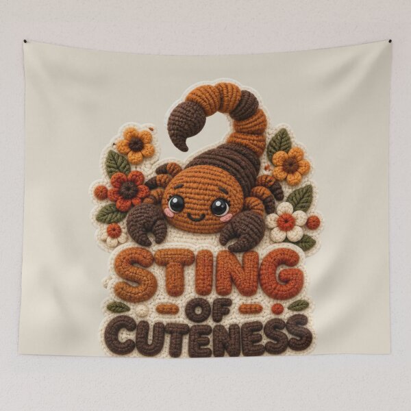 Item preview, Sting Of Cuteness Cute Crochet Scorpion Funny Exotic Pet Gift designed and sold by Panom Suavichien.