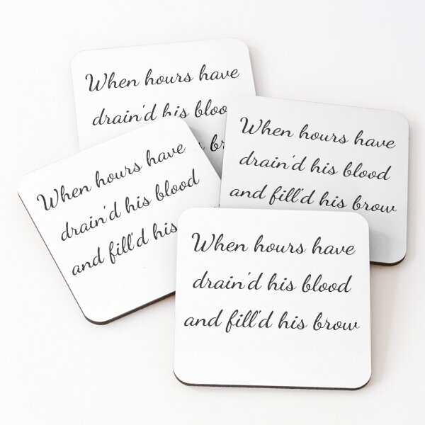 Item preview, “When hours have drain'd his blood and fill'd his brow” - handwriting black designed and sold by ariksworld.