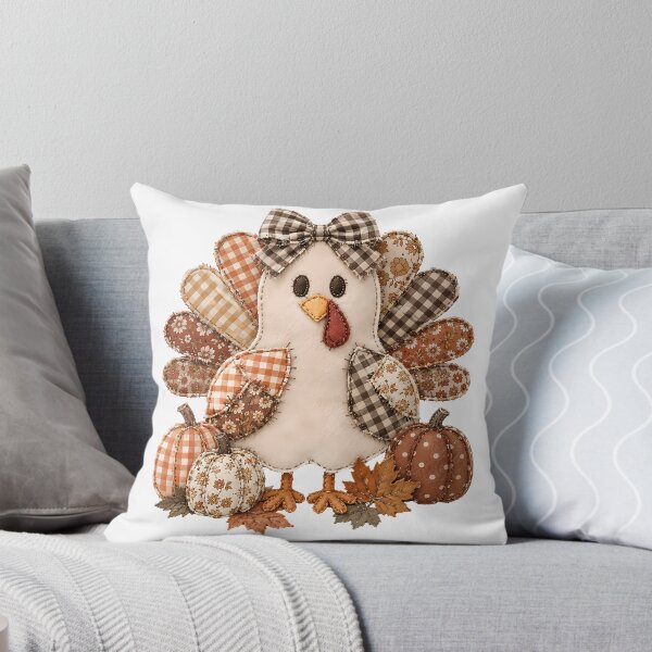 Item preview, Faux Patchwork Turkey Cute Thanksgiving designed and sold by madebymayberry.