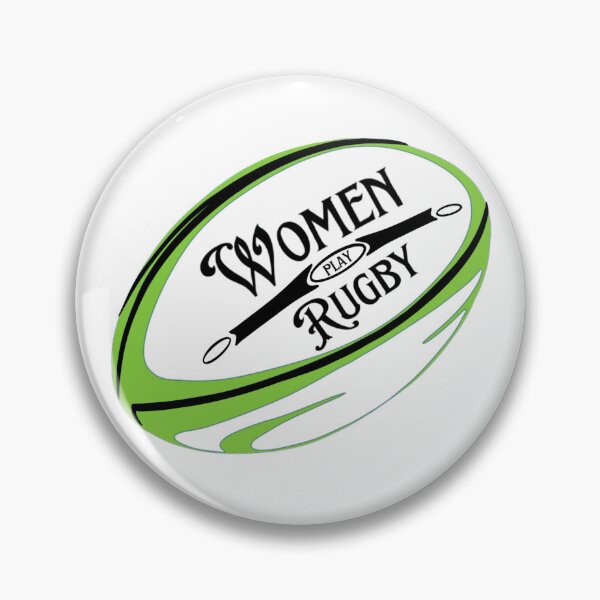 Artikelvorschau, Frauen spielen Rugby | Rugbyball-Abzeichen-Design | Frauenrugby entworfen und verkauft von Aioli’s Attic.