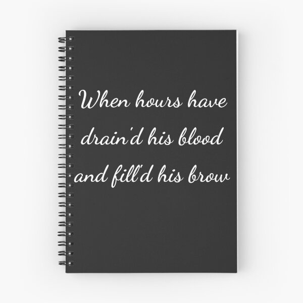 Item preview, “When hours have drain'd his blood and fill'd his brow” - handwriting white designed and sold by ariksworld.