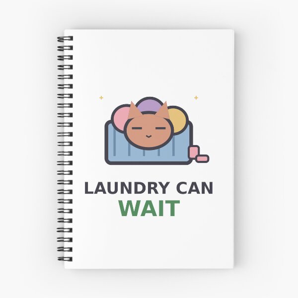 Item preview, Laundry Can Wait — Funny Lazy Cat Design, Cute Gift For Procrastinators designed and sold by QuirkyCartel.