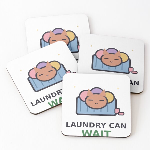 Item preview, Laundry Can Wait — Funny Lazy Cat Design, Cute Gift For Procrastinators designed and sold by QuirkyCartel.