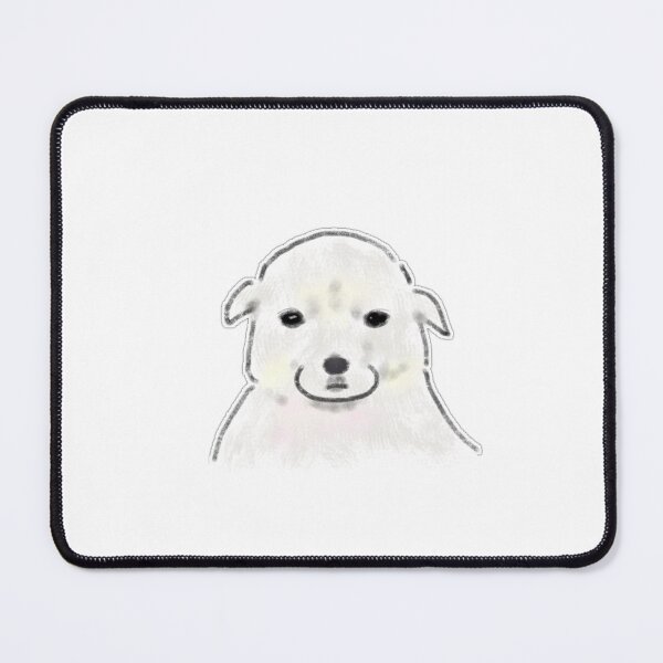 Item preview, Cute White Puppy Face Smiling Illustration designed and sold by raun.draw.