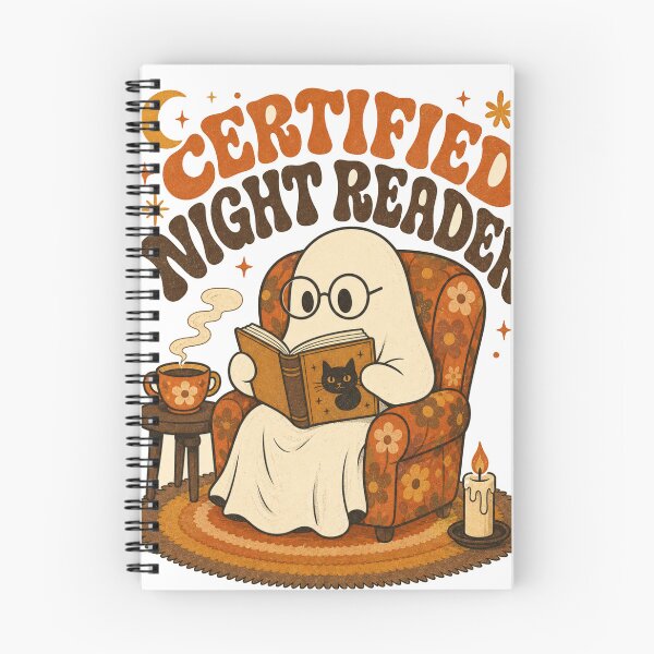 Item preview, Certified Night Reader Retro Ghost reads in armchair designed and sold by BoosterShop.