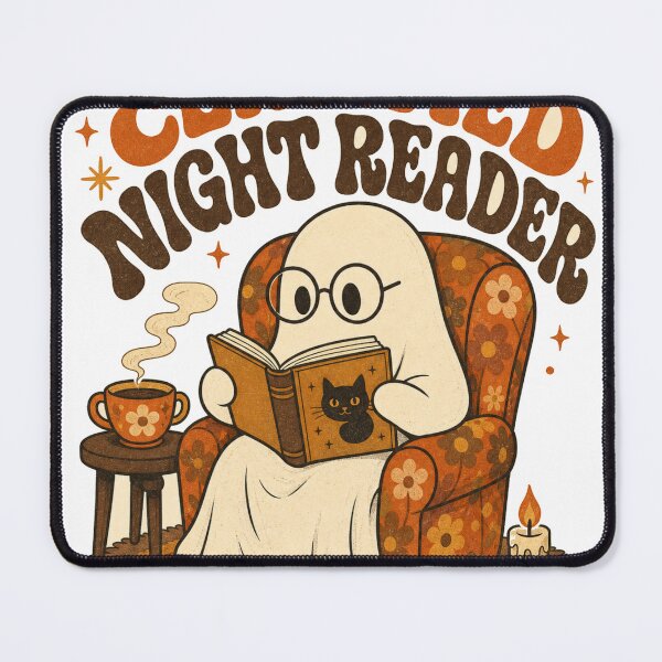 Item preview, Certified Night Reader Retro Ghost reads in armchair designed and sold by BoosterShop.
