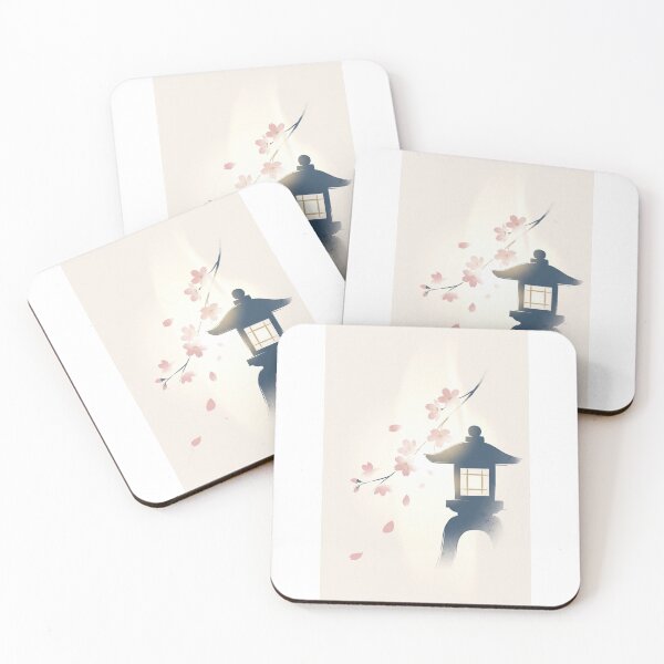 Item preview, Japanese Cherry Blossom Lantern Poster - Wabi Sabi Zen Wall Art designed and sold by Wagara-J.