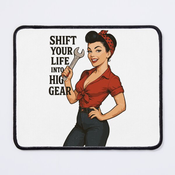 Item preview, Pin-up Girl Car Mechanic: Shift Your Life designed and sold by Pineapple-Tree.