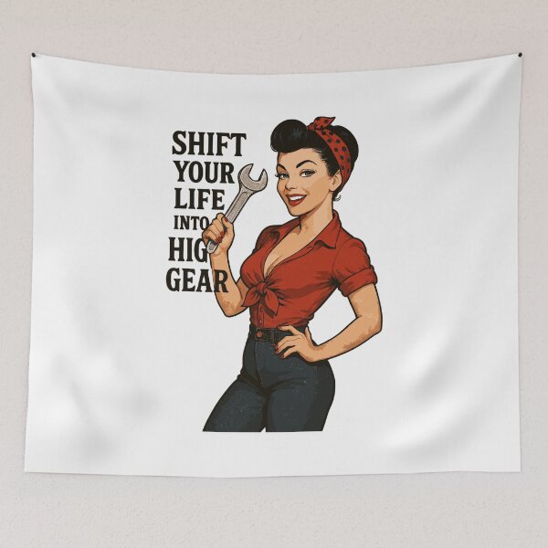 Item preview, Pin-up Girl Car Mechanic: Shift Your Life designed and sold by Pineapple-Tree.