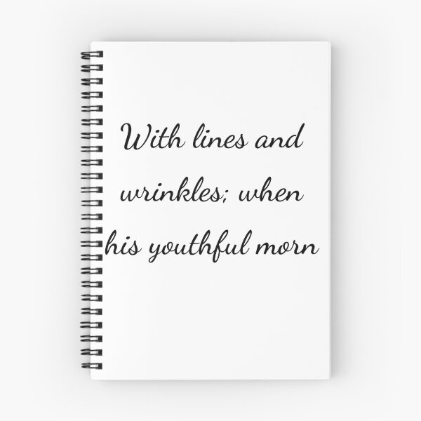 Item preview, “With lines and wrinkles; when his youthful morn” - handwriting black designed and sold by ariksworld.