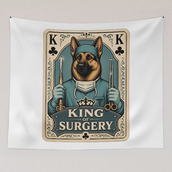 Item preview, King of Surgery – Funny Veterinary Surgeon Playing Card designed and sold by Bettybee00.