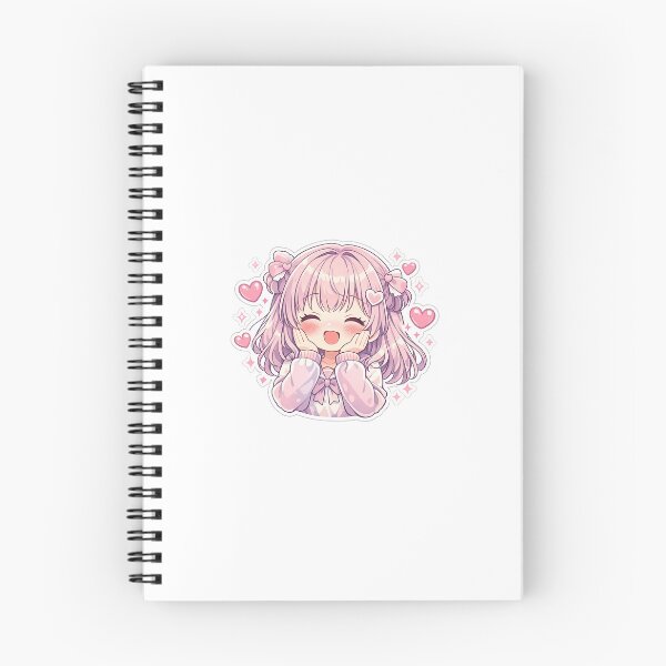Item preview, Cute Pink Hair Chibi Anime Girl designed and sold by Chinnibujji.