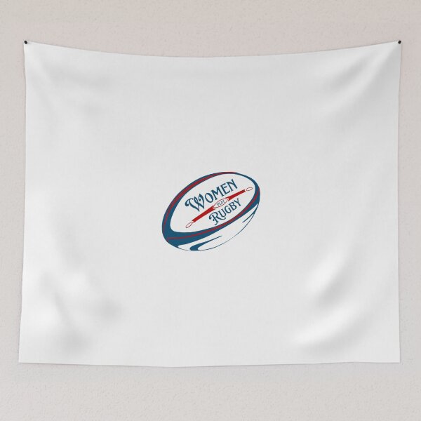 Item preview, Women Play Rugby | Rugby Ball Red, White, and Blue designed and sold by Aioli’s Attic.