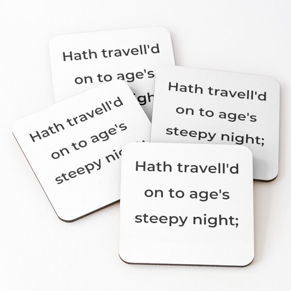Item preview, “Ha viajado hacia la empinada noche de la vejez;” - imprimir en negro designed and sold by ariksworld.