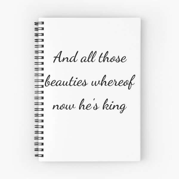 Item preview, “And all those beauties whereof now he’s king” - handwriting black designed and sold by ariksworld.