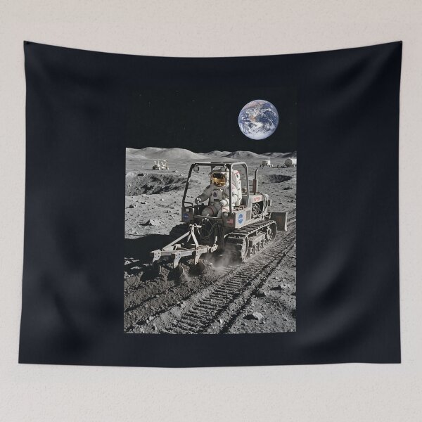 Item preview, NASA astronaut ploughing the moon  designed and sold by WiseBow.