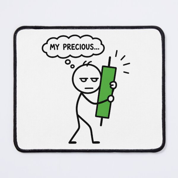 Item preview, Trader Hugging Green Candlestick Illustration - Technical Analysis Humor designed and sold by Ink Matrix.