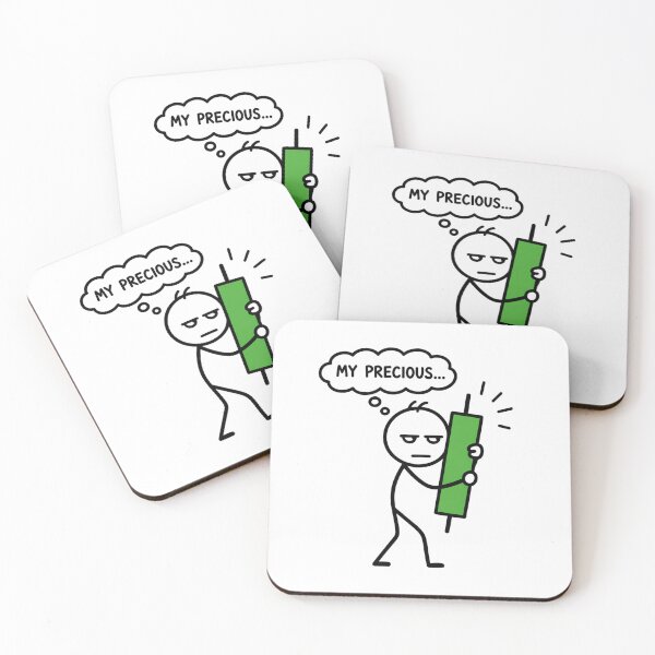 Item preview, Trader Hugging Green Candlestick Illustration - Technical Analysis Humor designed and sold by Ink Matrix.