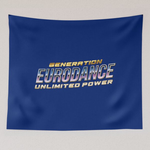 Item preview, Generation Eurodance Unlimited Power –  90s Retro Music Graphic designed and sold by gayishdesign.