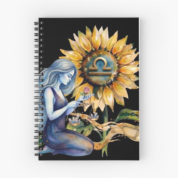 Item preview, Libra Zodiac Goddess Watercolor Sunflower Art designed and sold by SilentFlower.