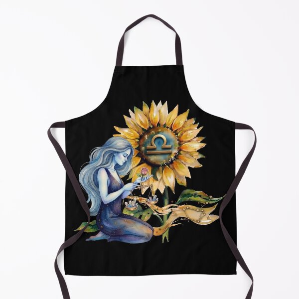 Item preview, Libra Zodiac Goddess Watercolor Sunflower Art designed and sold by SilentFlower.