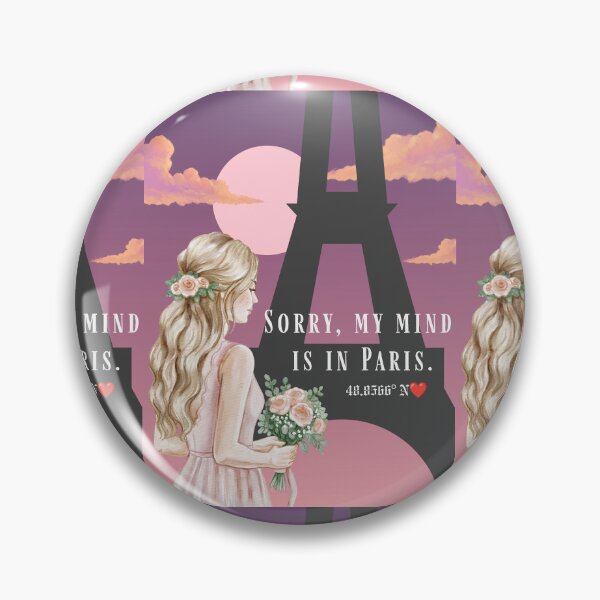 Item preview, Sorry My Mind is in Paris - Eiffel Tower Romance Illustration designed and sold by Artemis & Woven Collective.