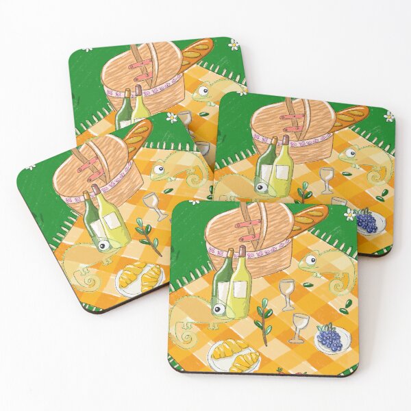 Item preview, Chameleons having a picnic.  designed and sold by BluluStudio.
